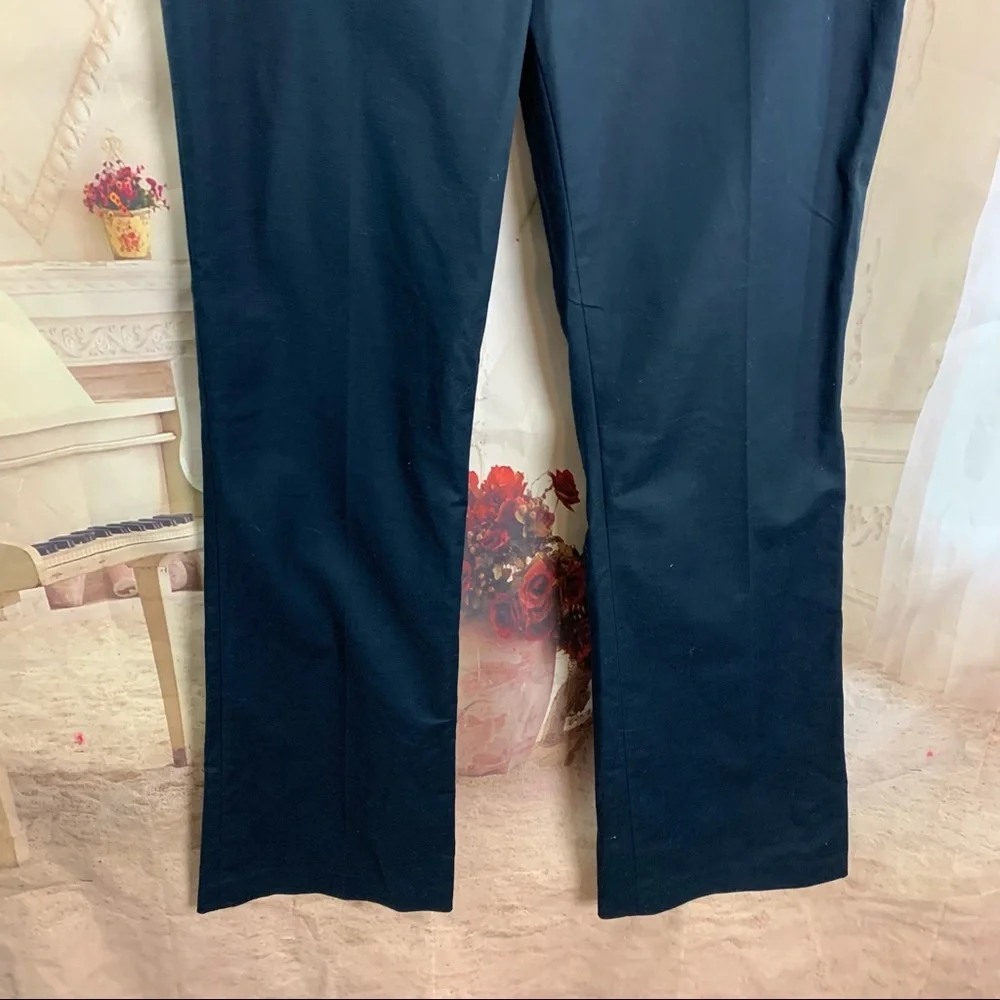 SOLD NEW Tahari Navy Blue Bootcut Terry Trousers Pant - Picture 4 of 11